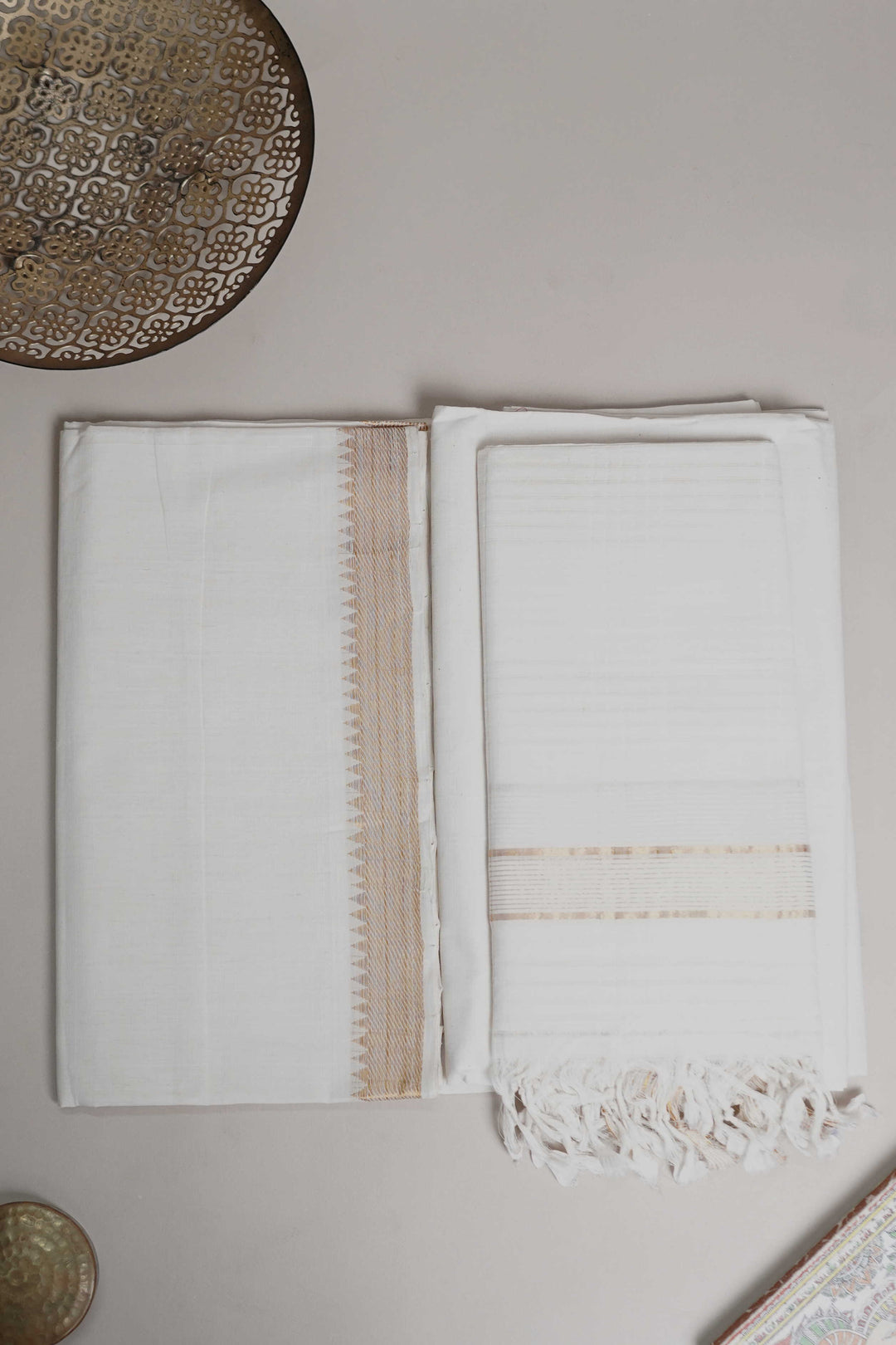 Off-White Mangalagiri Cotton Suit