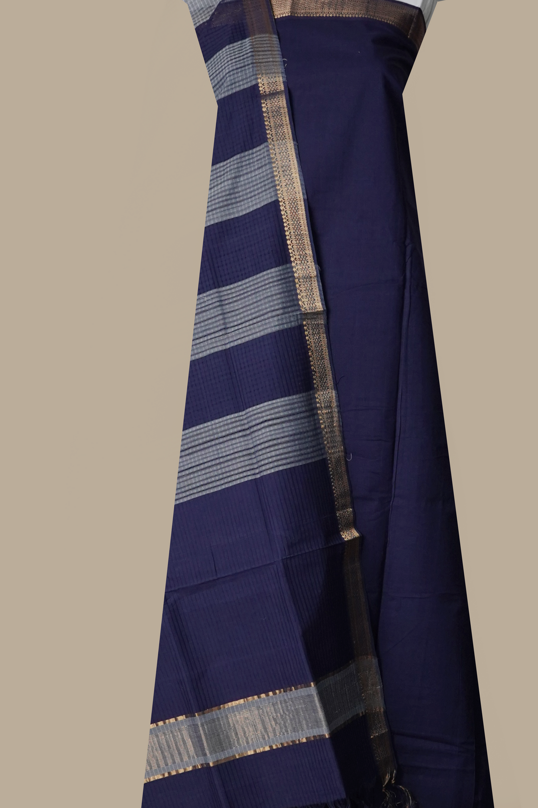 Deep Blue Mangalagiri Cotton Suit