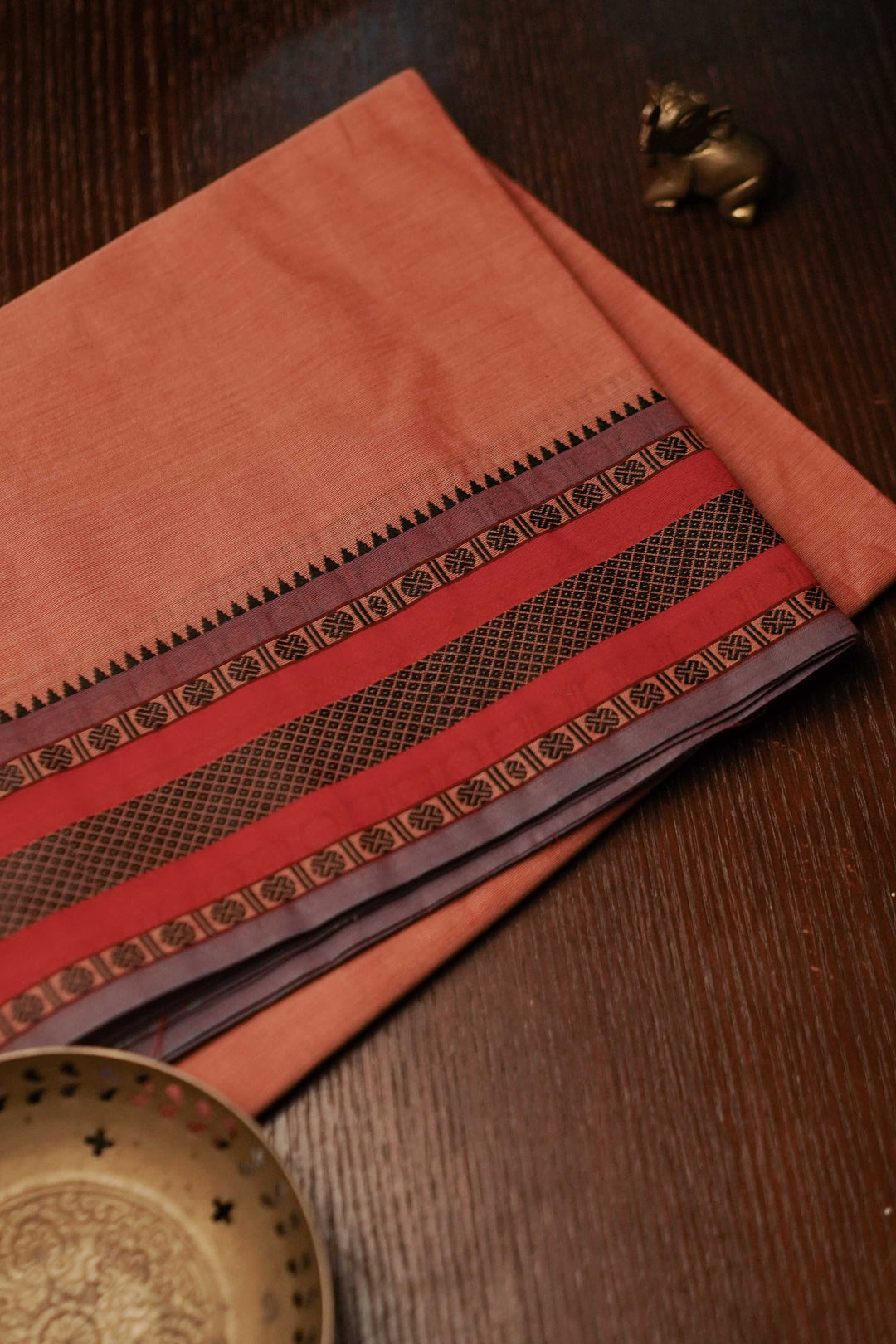 Shade of Red Kanchipuram Cotton saree
