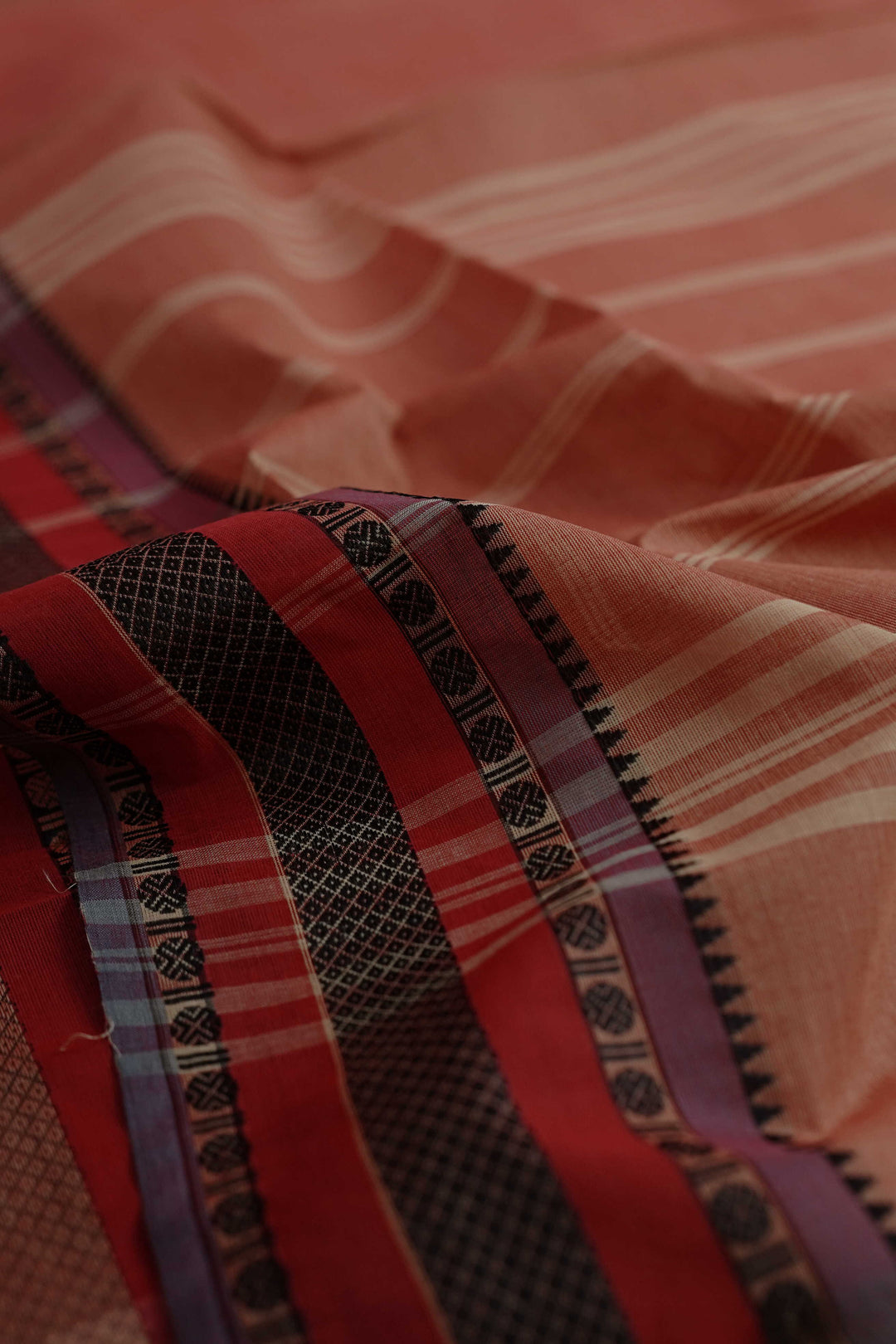 Shade of Red Kanchipuram Cotton saree