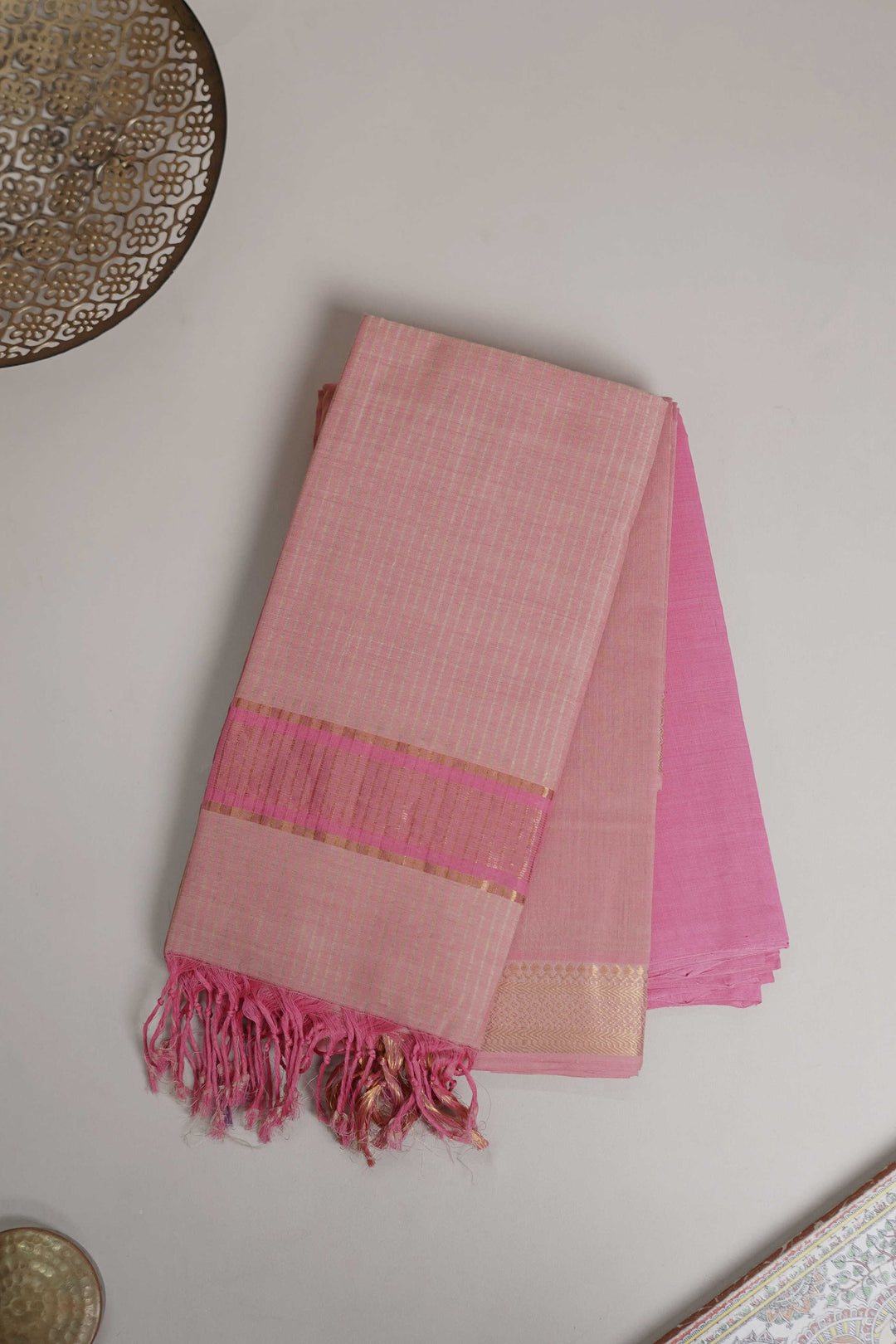 Light Pink Mangalagiri Cotton Suit