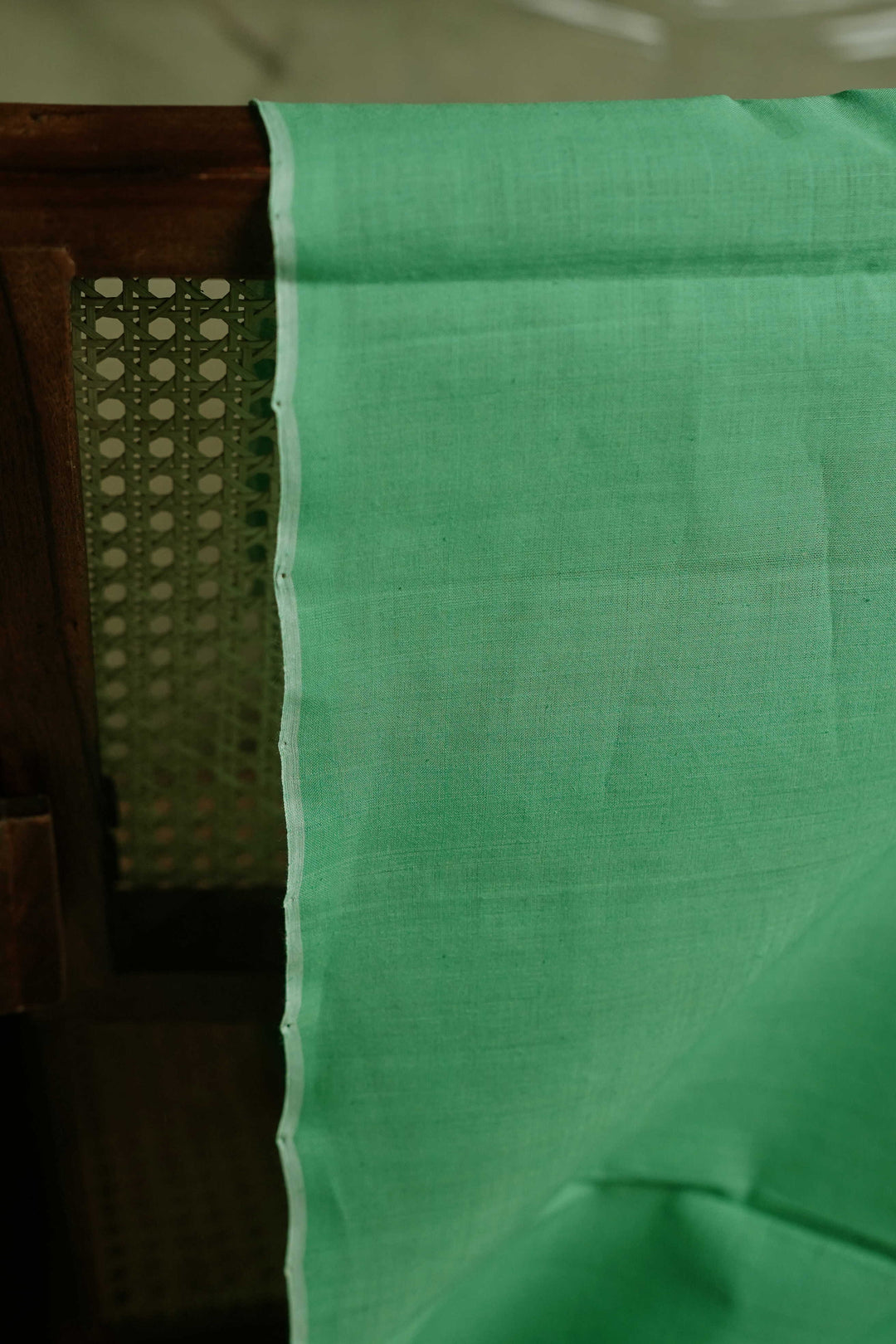 Green Mangalagiri Cotton Fabric