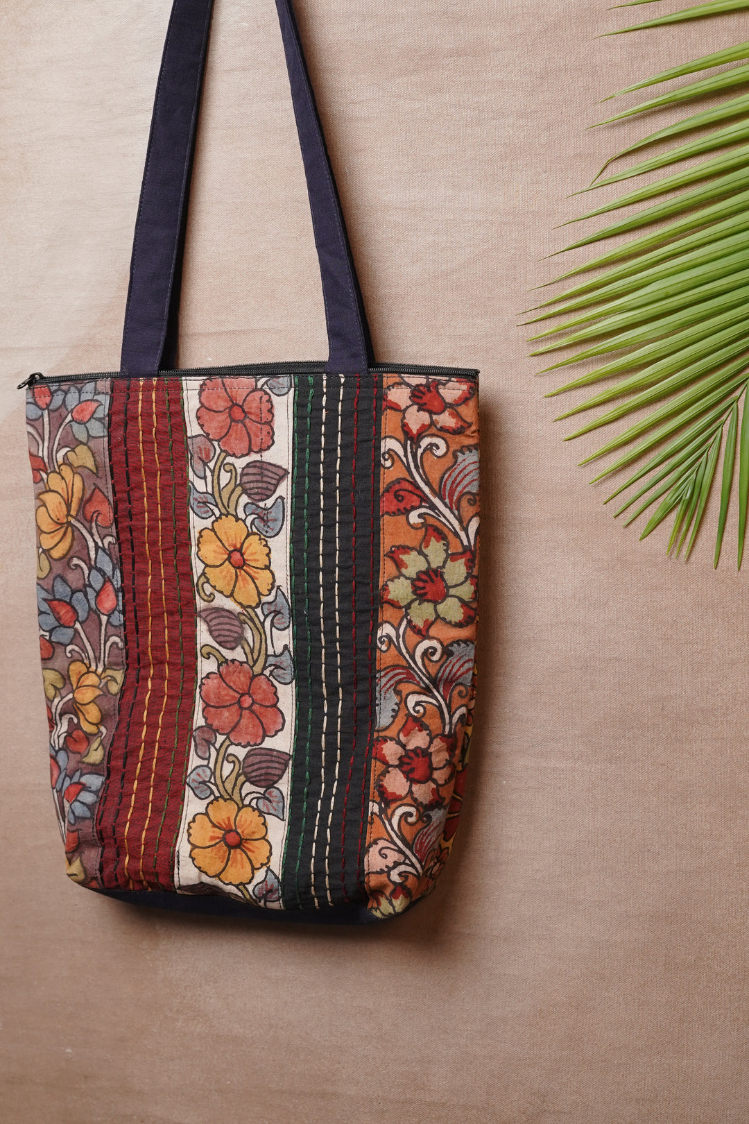 Kalamkari Shopping Bag with Floral Design