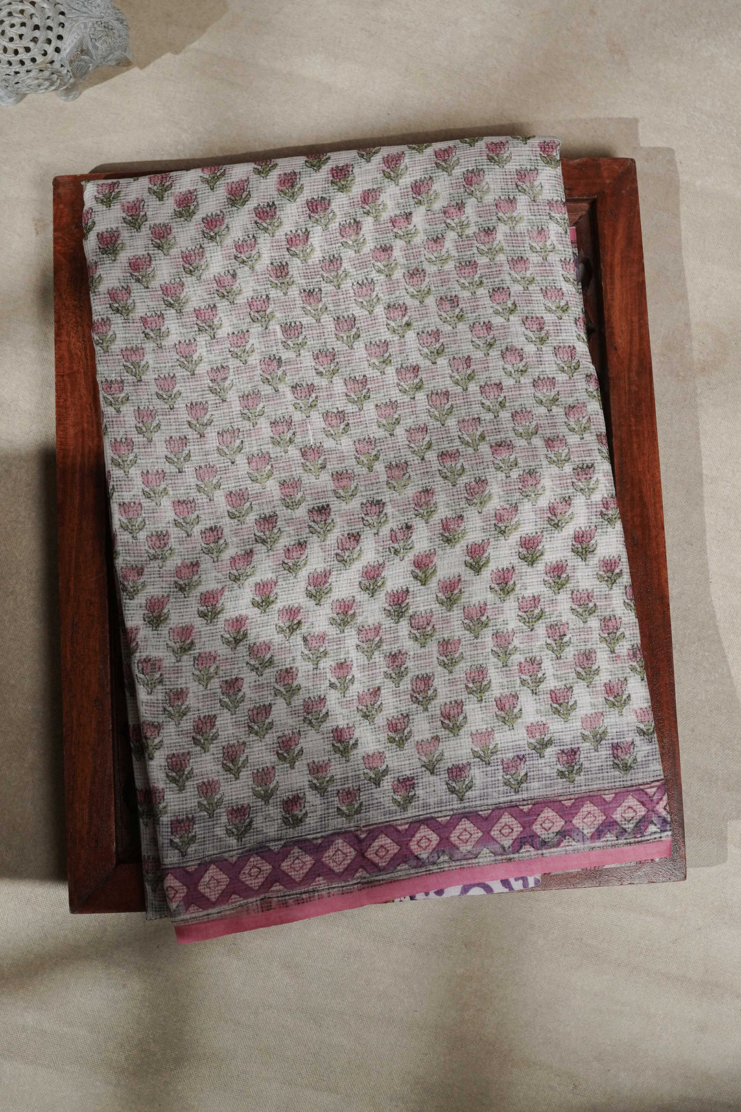 Block Printed Cotton Saree - Matkatus