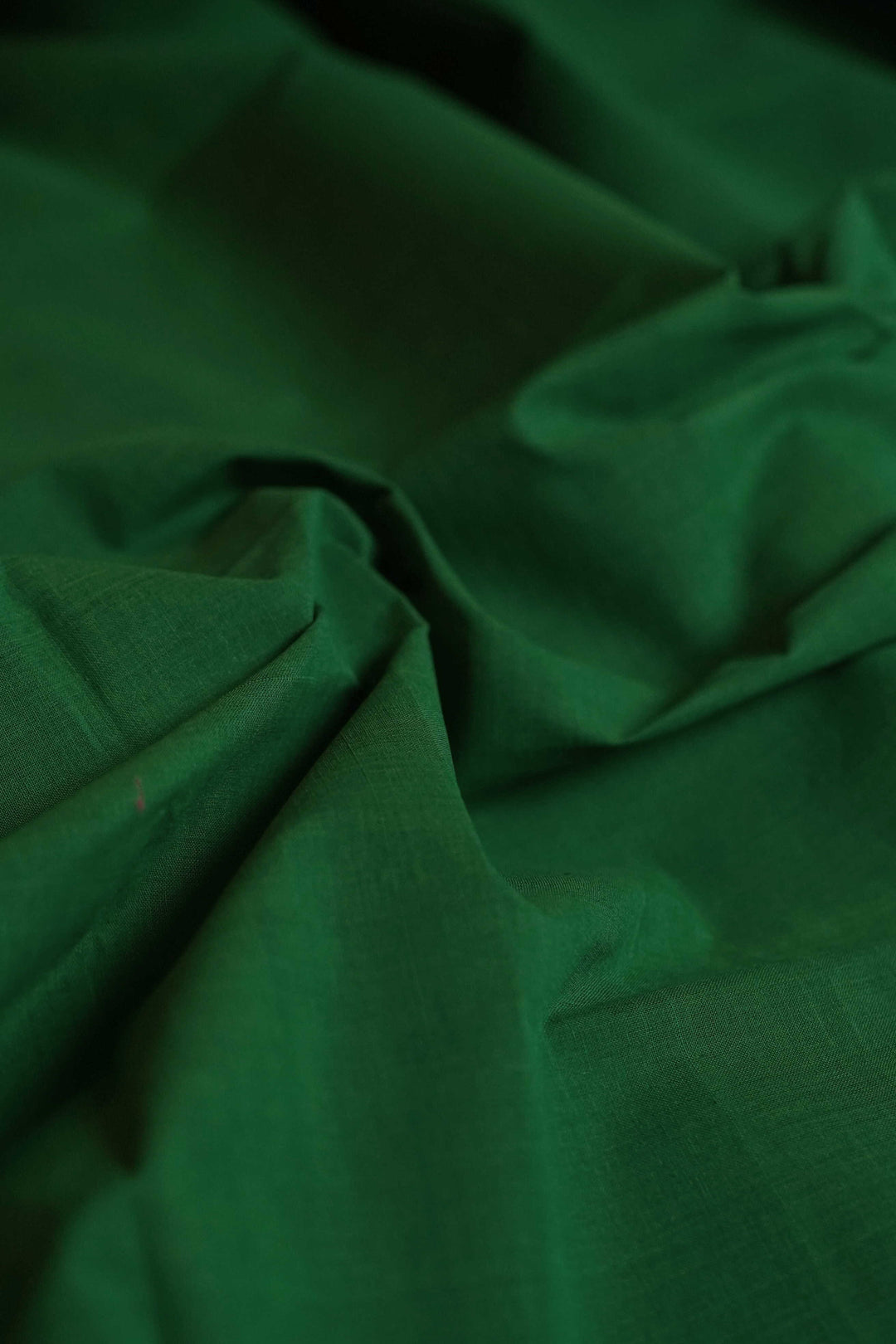 Dark Green Mangalagiri Cotton Fabric