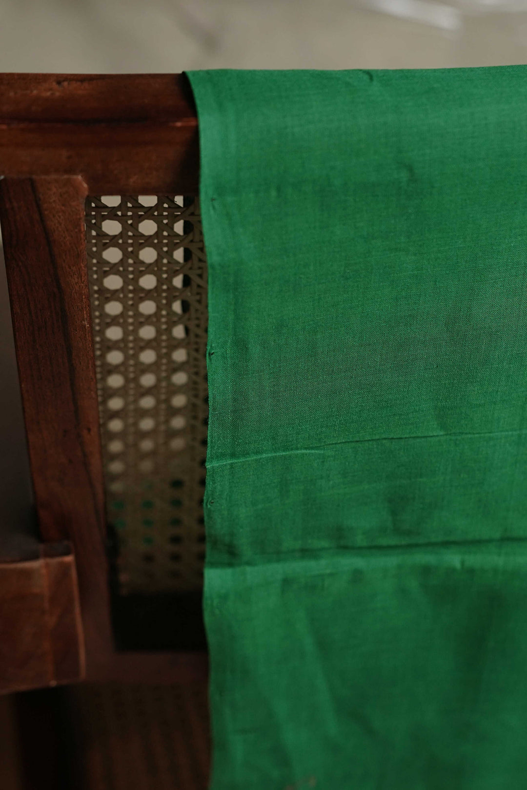 Dark Green Mangalagiri Cotton Fabric