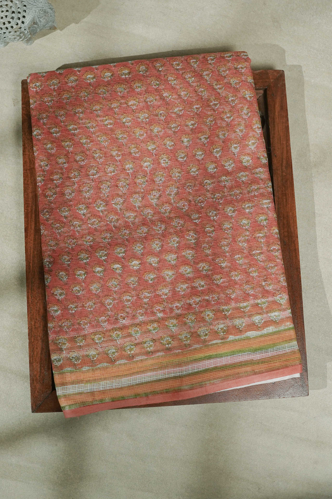 Block Printed Cotton Saree - Matkatus