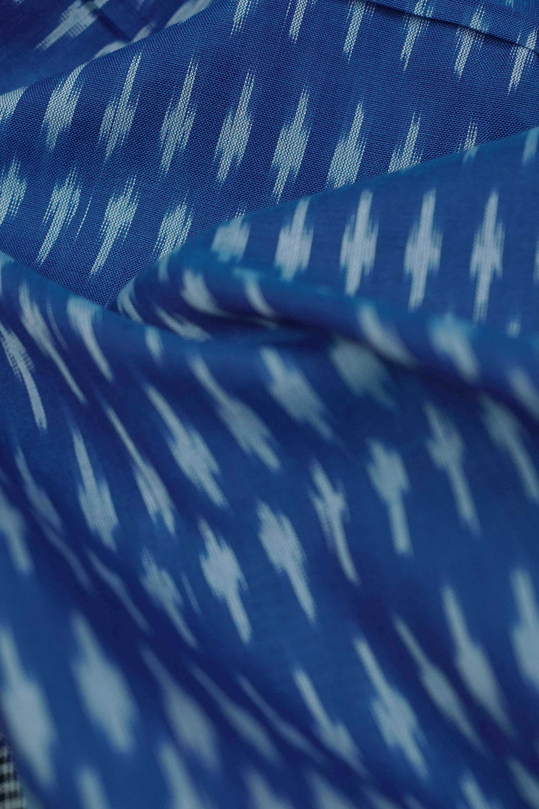 Tiny Butta on Blue Ikat Cotton Fabric