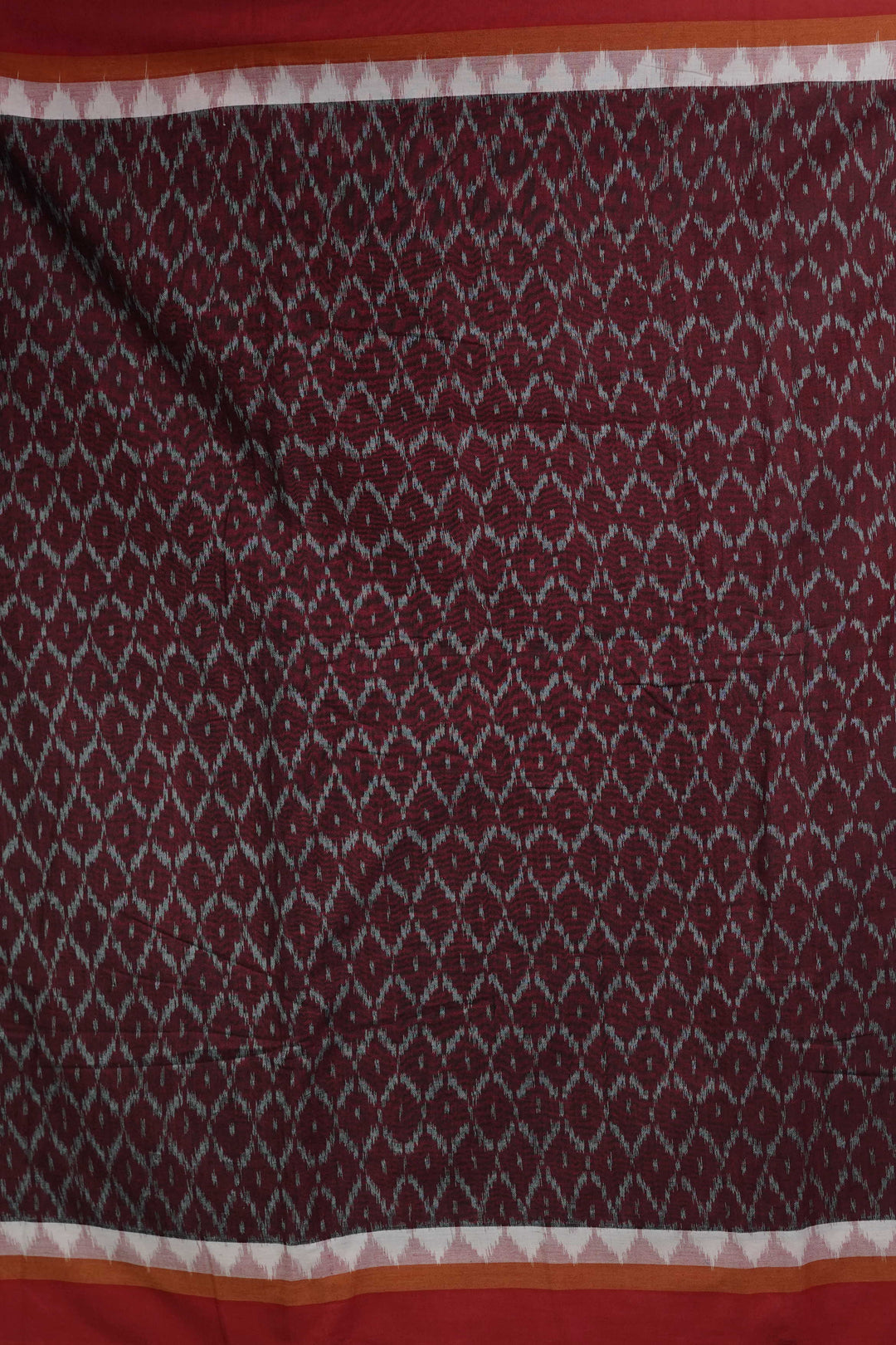 Brown with Border Ikat Cotton Fabric