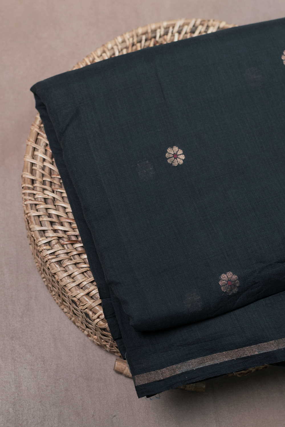 Sage Green Jamdani Cotton Fabric