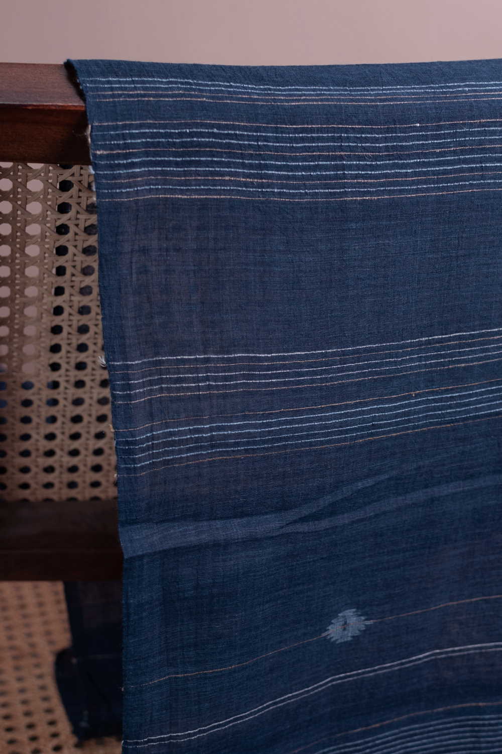 Aegean Blue Jamdani Cotton Fabric