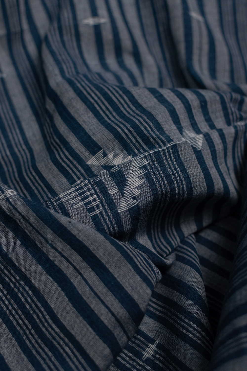 Stripe & Butta Jamdani Cotton Fabric