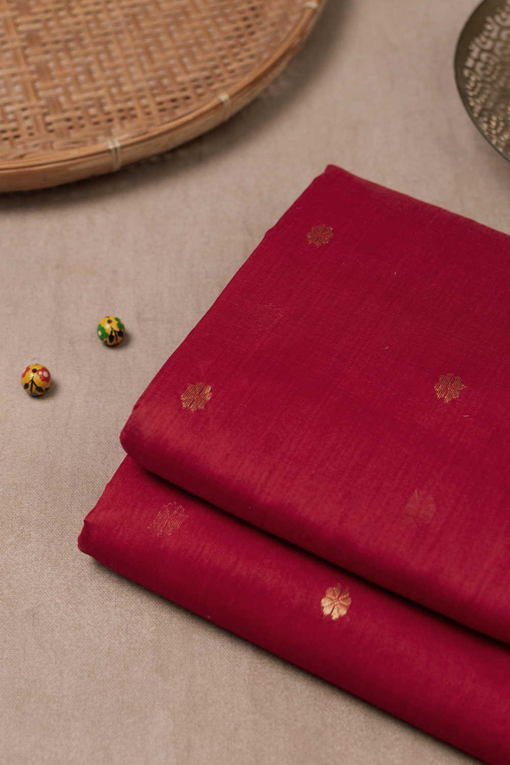 Chanderi Silk Cotton Fabric - Matkatus