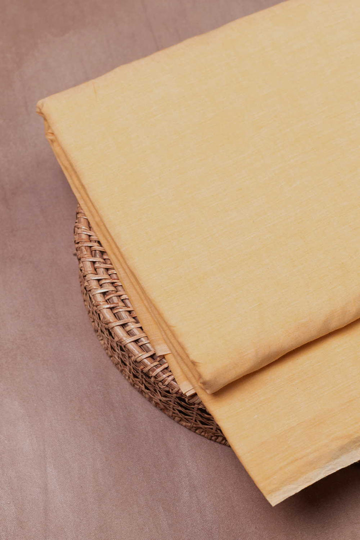 Soft Yellow Handwoven Mul Cotton Fabric
