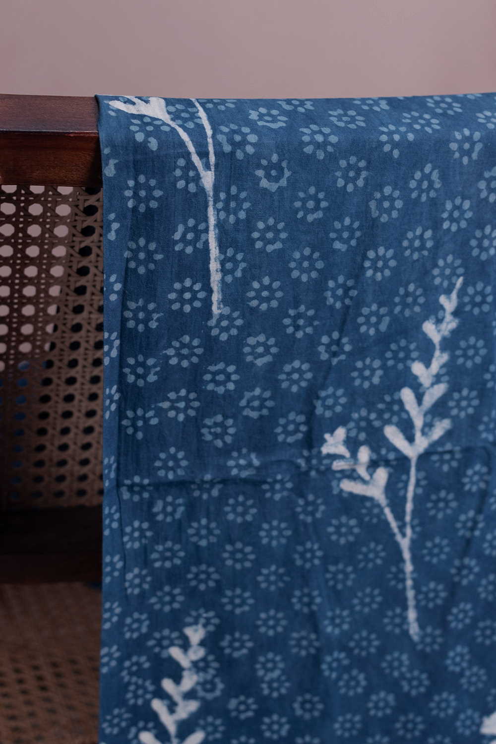 Indigo with Patterns Dabu Cotton Fabric