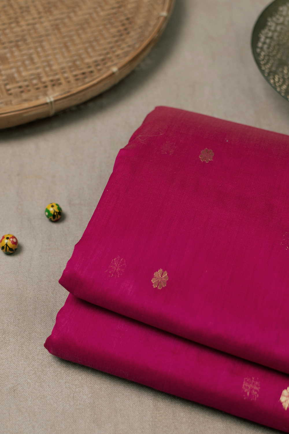 Chanderi Silk Cotton Fabric - Matkatus