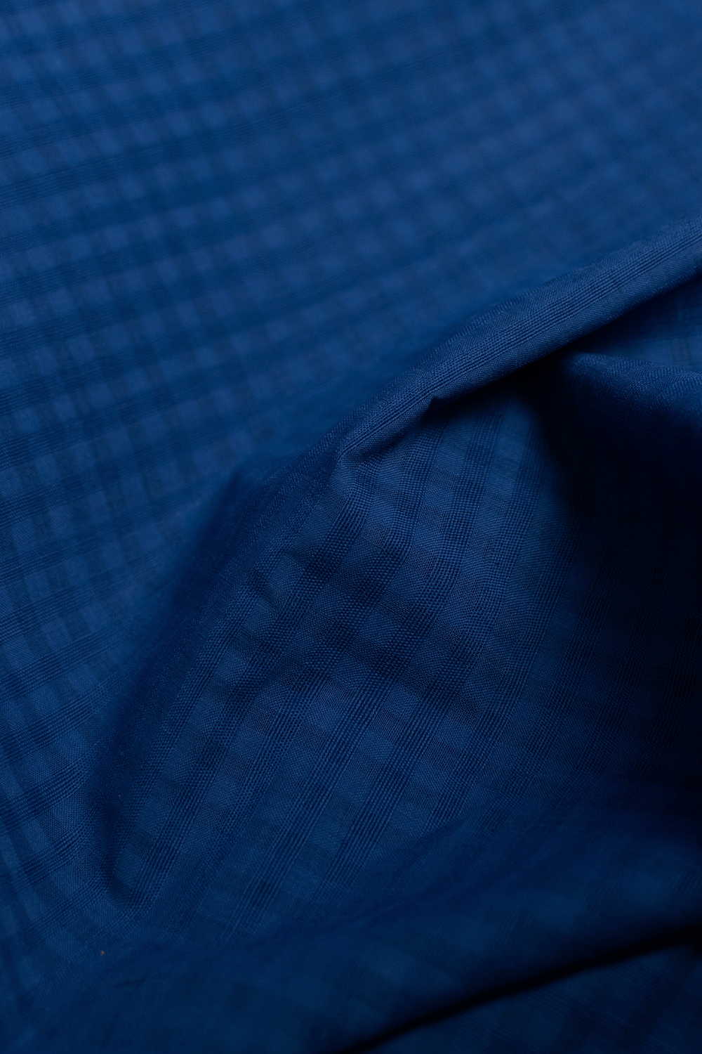 Dark Blue Mangalagiri Boddu Checks Cotton Fabric