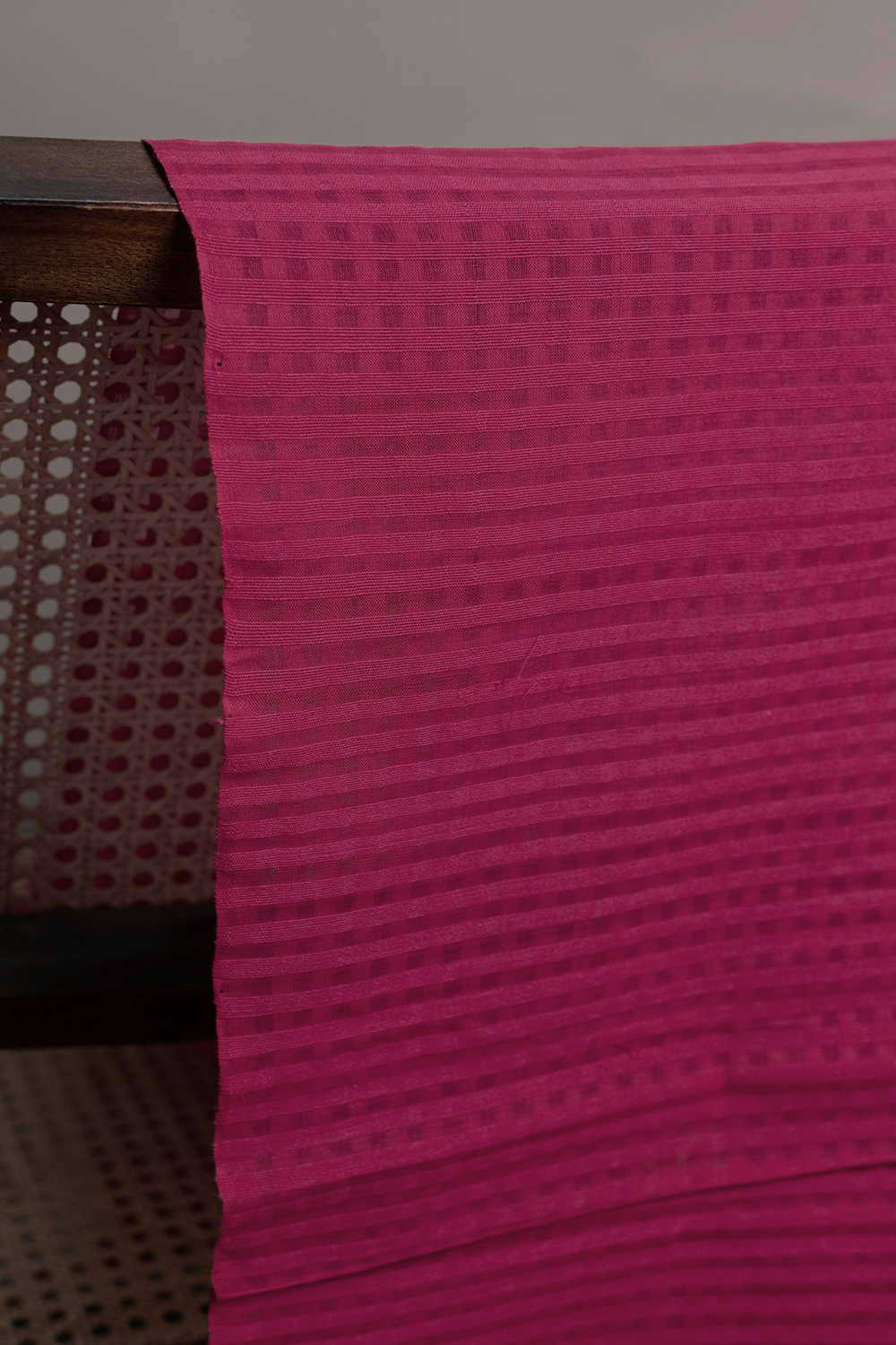 Darker Pink Mangalagiri Boddu Checks Cotton Fabric