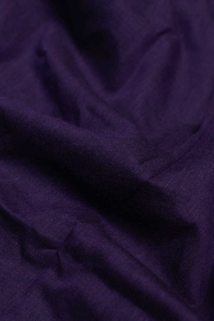 Plain Purple Handwoven Mul Cotton Fabric