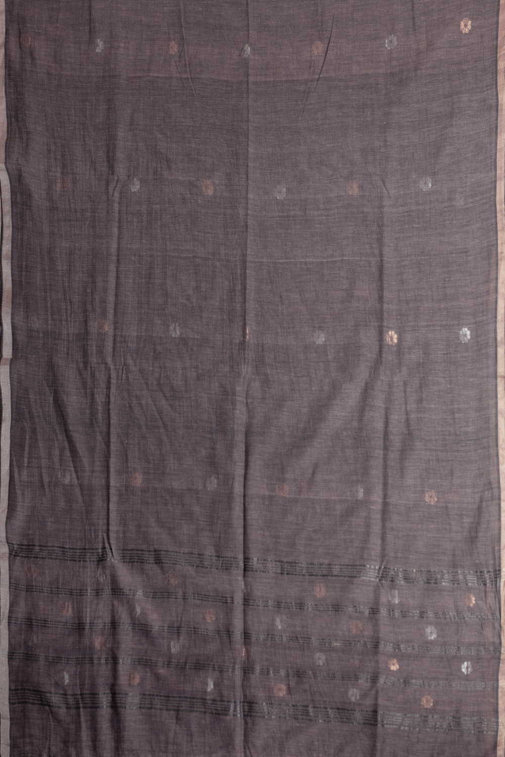 Mauve Purple with Zari Butta Jamdani Cotton Dupatta