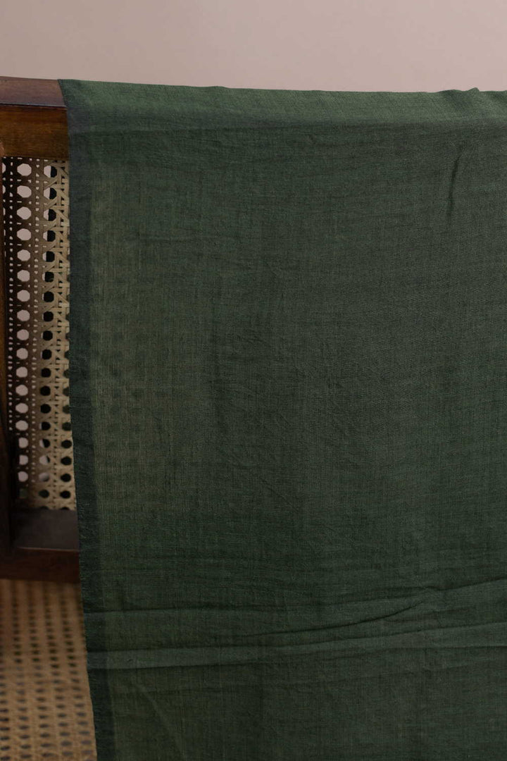 Avocado Green Handwoven Mul Cotton Fabric