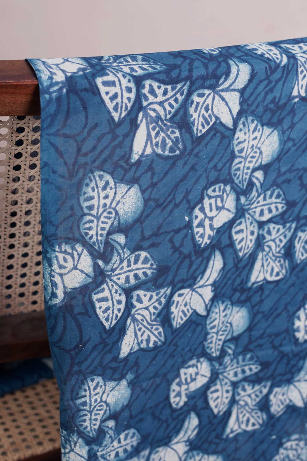 Indigo Garden Dabu Cotton Fabric
