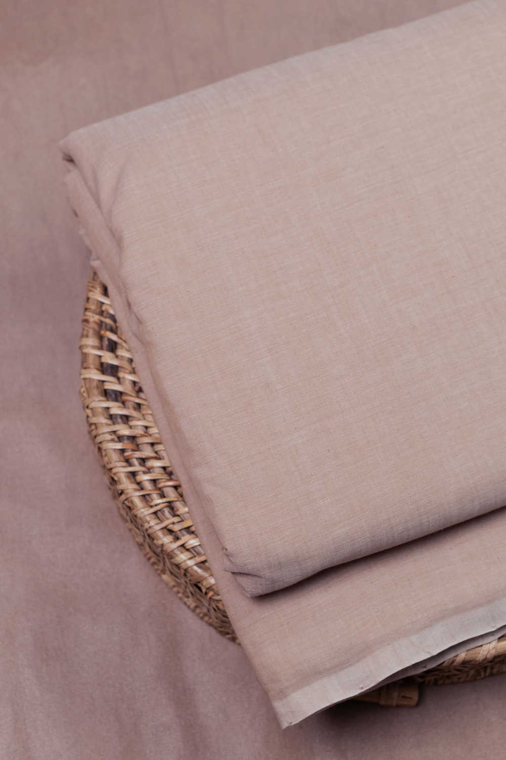 Soft Beige Mangalagiri Cotton Fabric