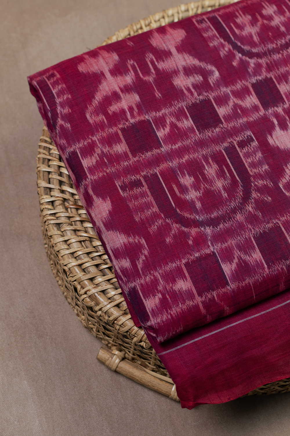 Shade of Purple Orissa Ikat Cotton Fabric