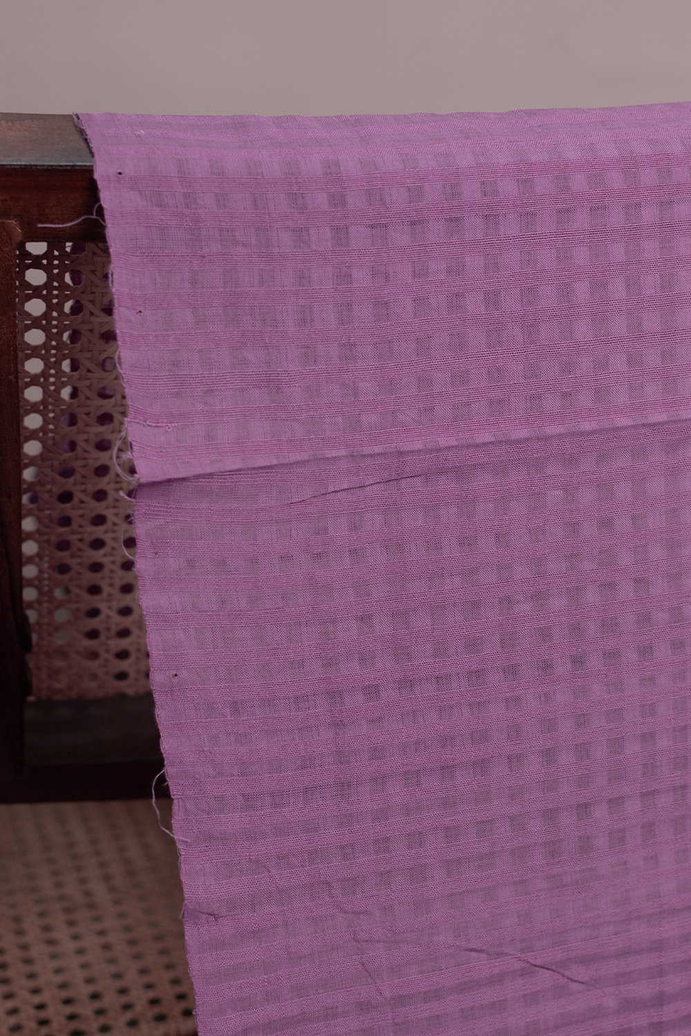 Mauve Onion Pink Mangalagiri Boddu Checks Fabric