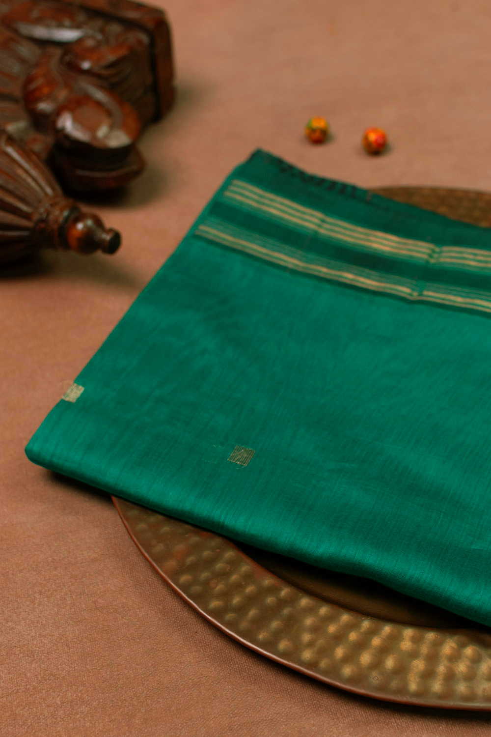 Pine Green Chanderi Silk Cotton Dupatta