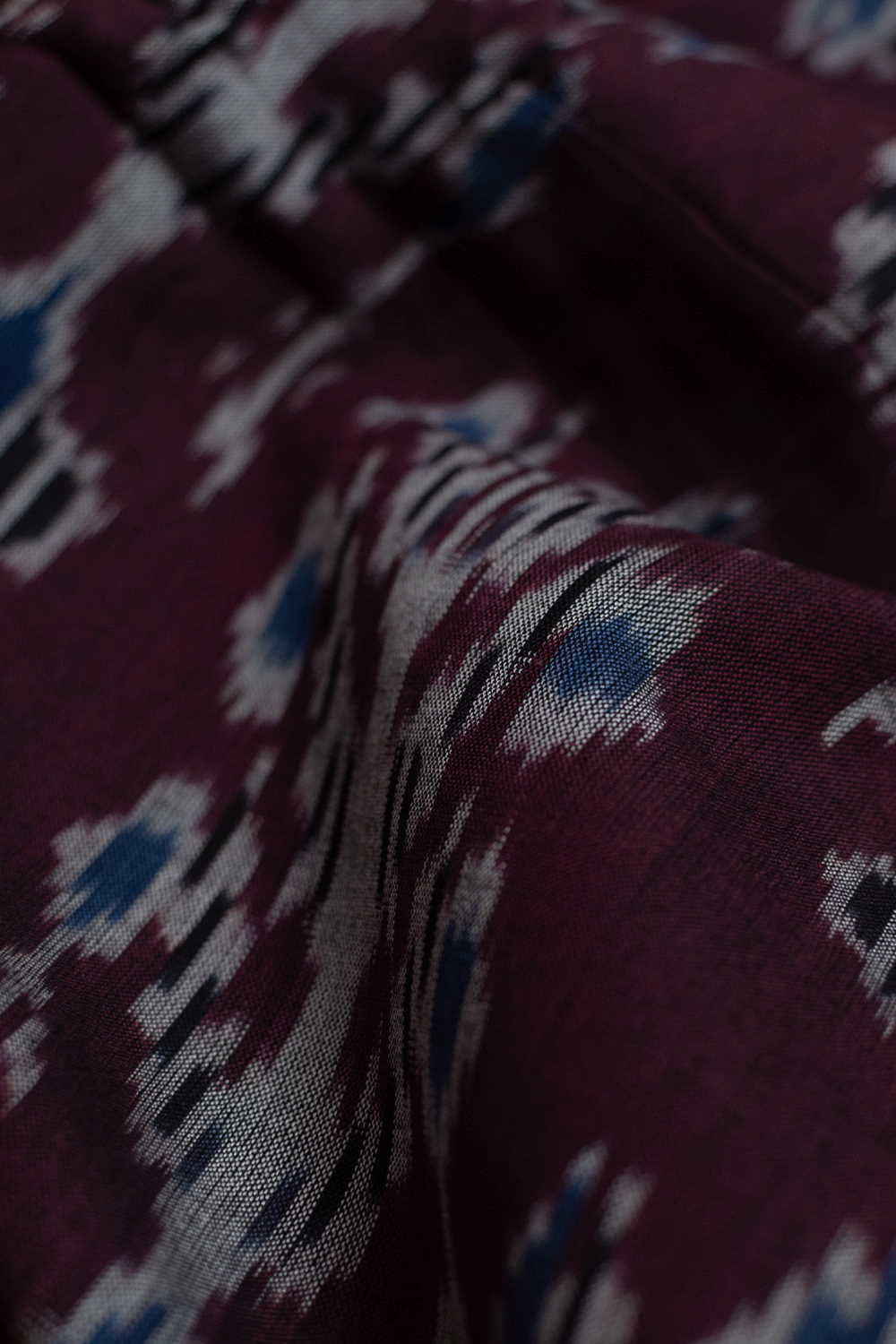 Boysenberry Purple Ikat Cotton Fabric