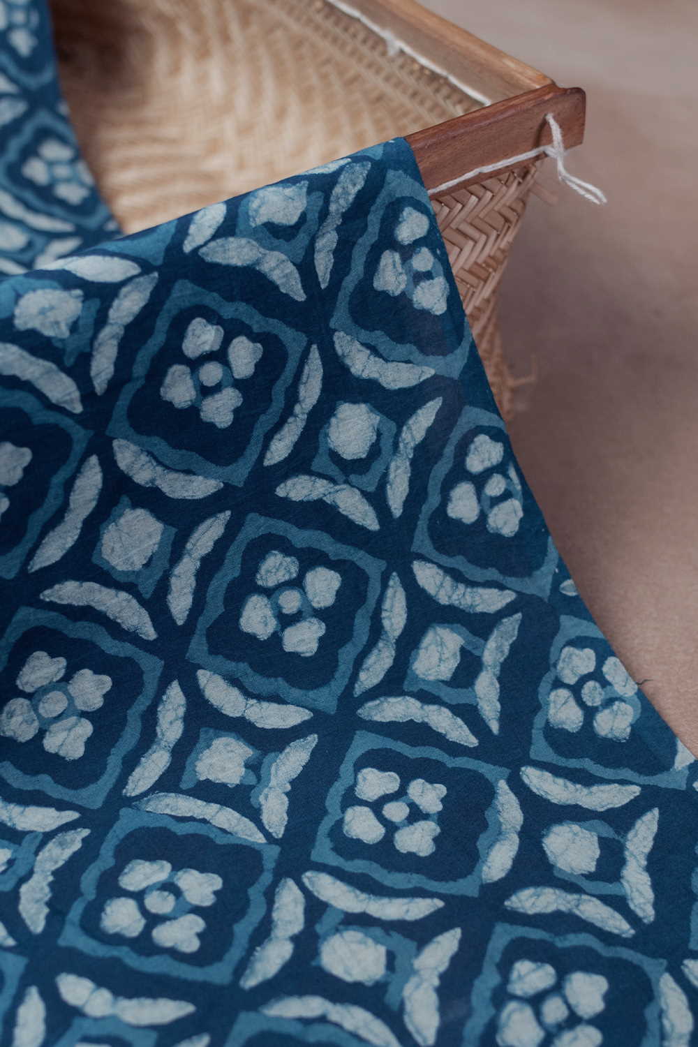 Shop Designs on Indigo Dabu Cotton Fabric at Matkatus