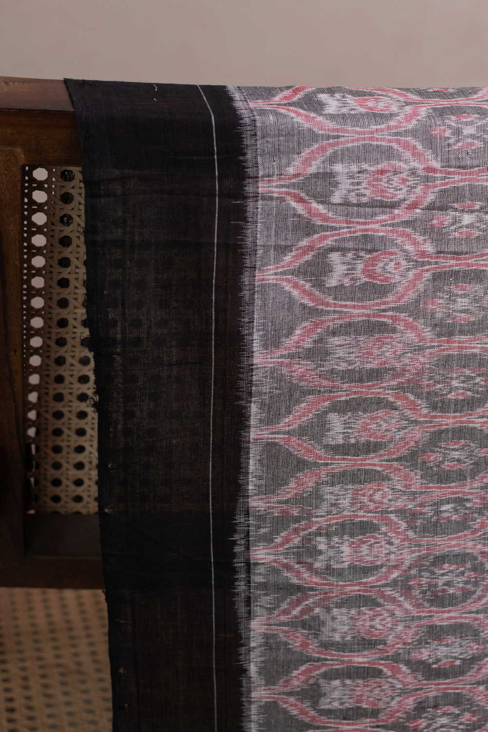 Grey Orissa Ikat Cotton Fabric
