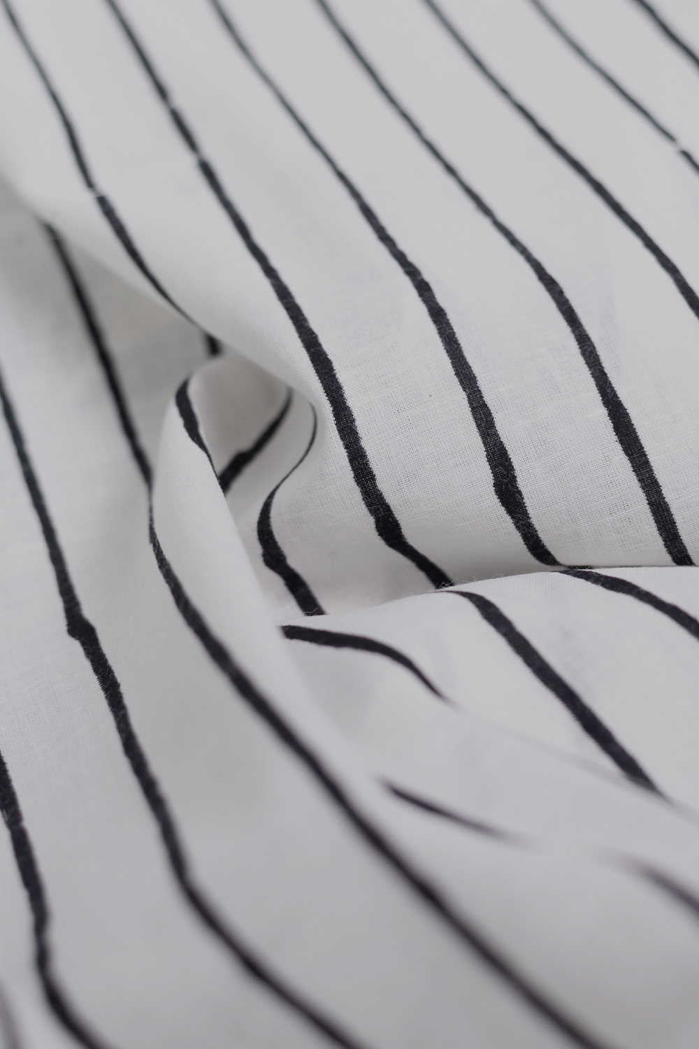 Black Lines on Cream Bagru Cotton Fabric