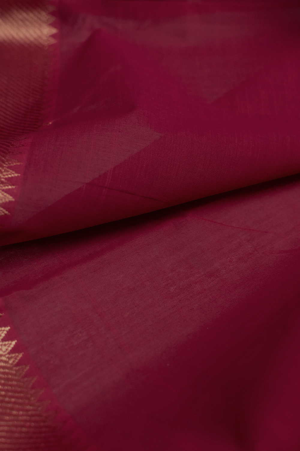 Deep Garnet Maroon Mangalagiri Cotton Fabric