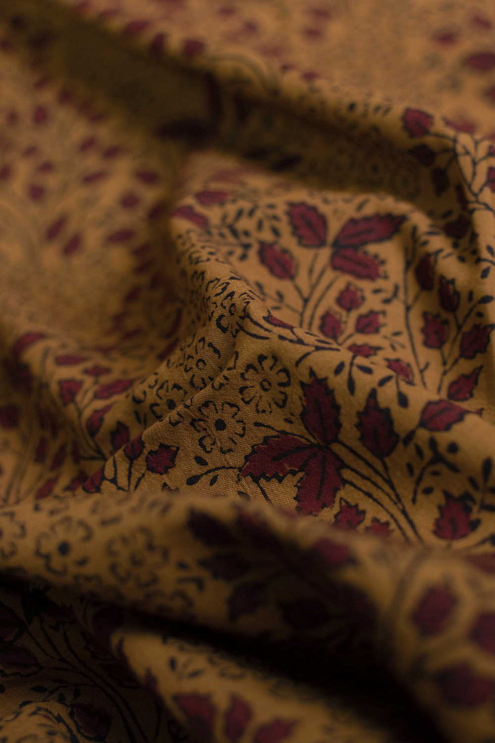 Yellow Garden Bagh Cotton Fabric