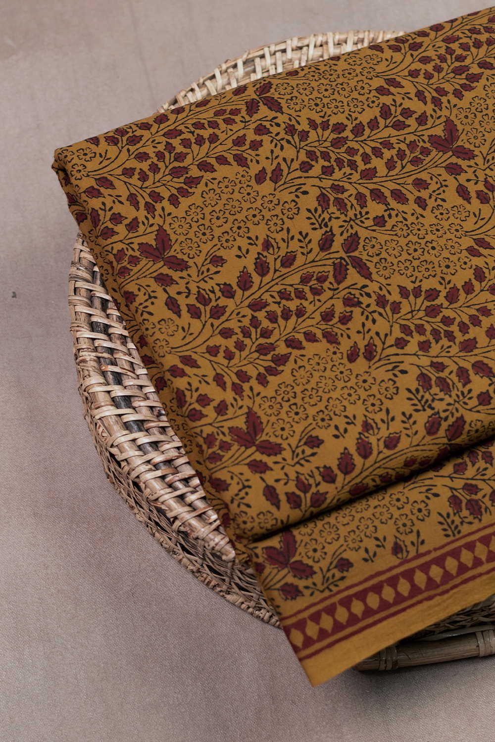 Yellow Garden Bagh Cotton Fabric