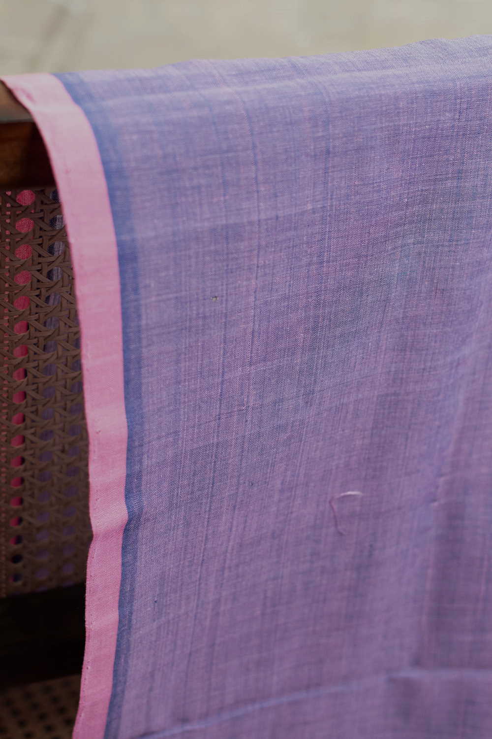 Dual Shade Pink & Purple Mangalagiri Cotton Fabric