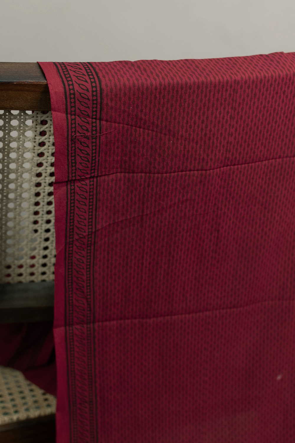 Rust Maroon Bagh Cotton Fabric