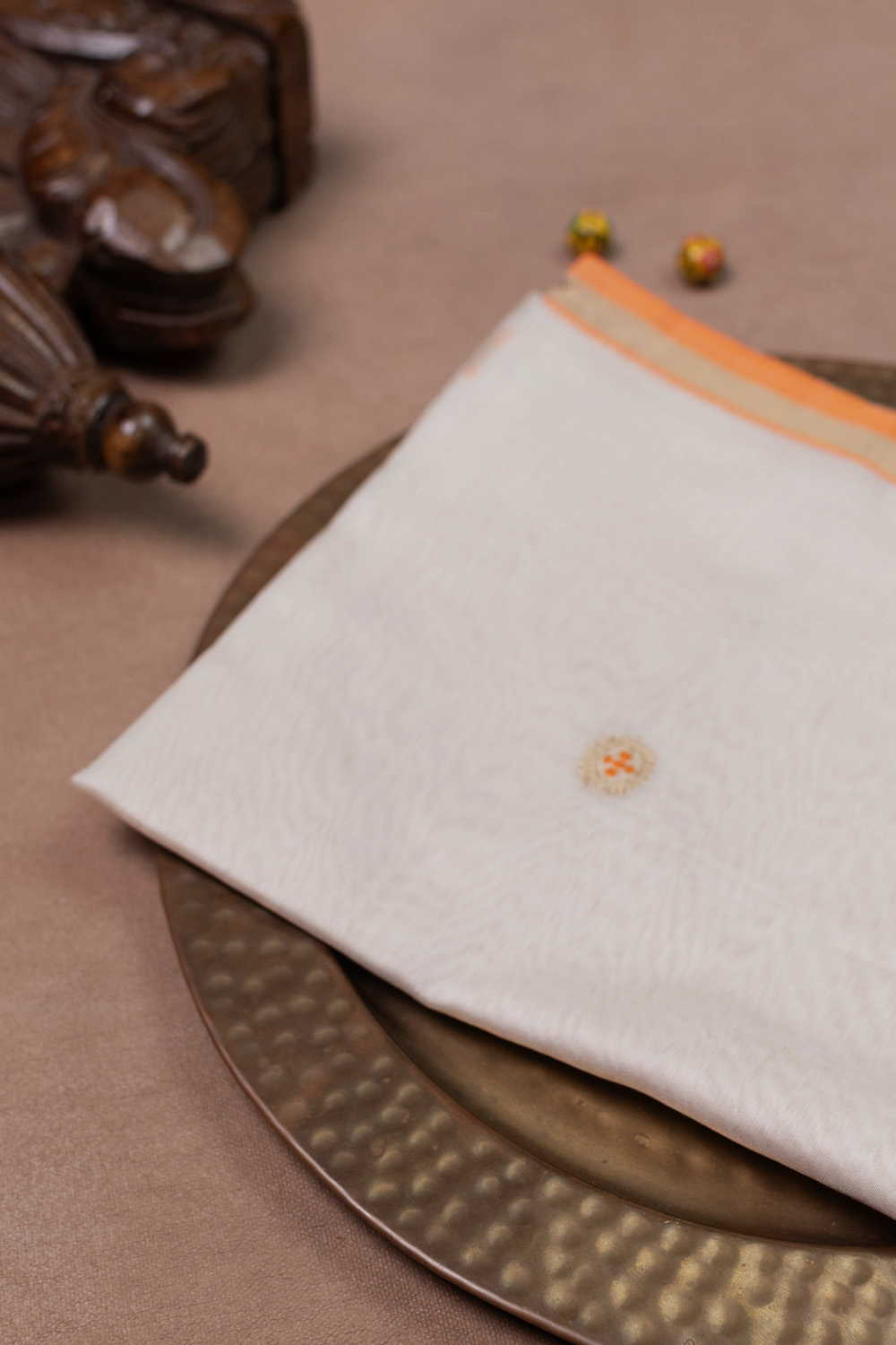 Off-White with Zari Butta Chanderi Silk Cotton Dupatta