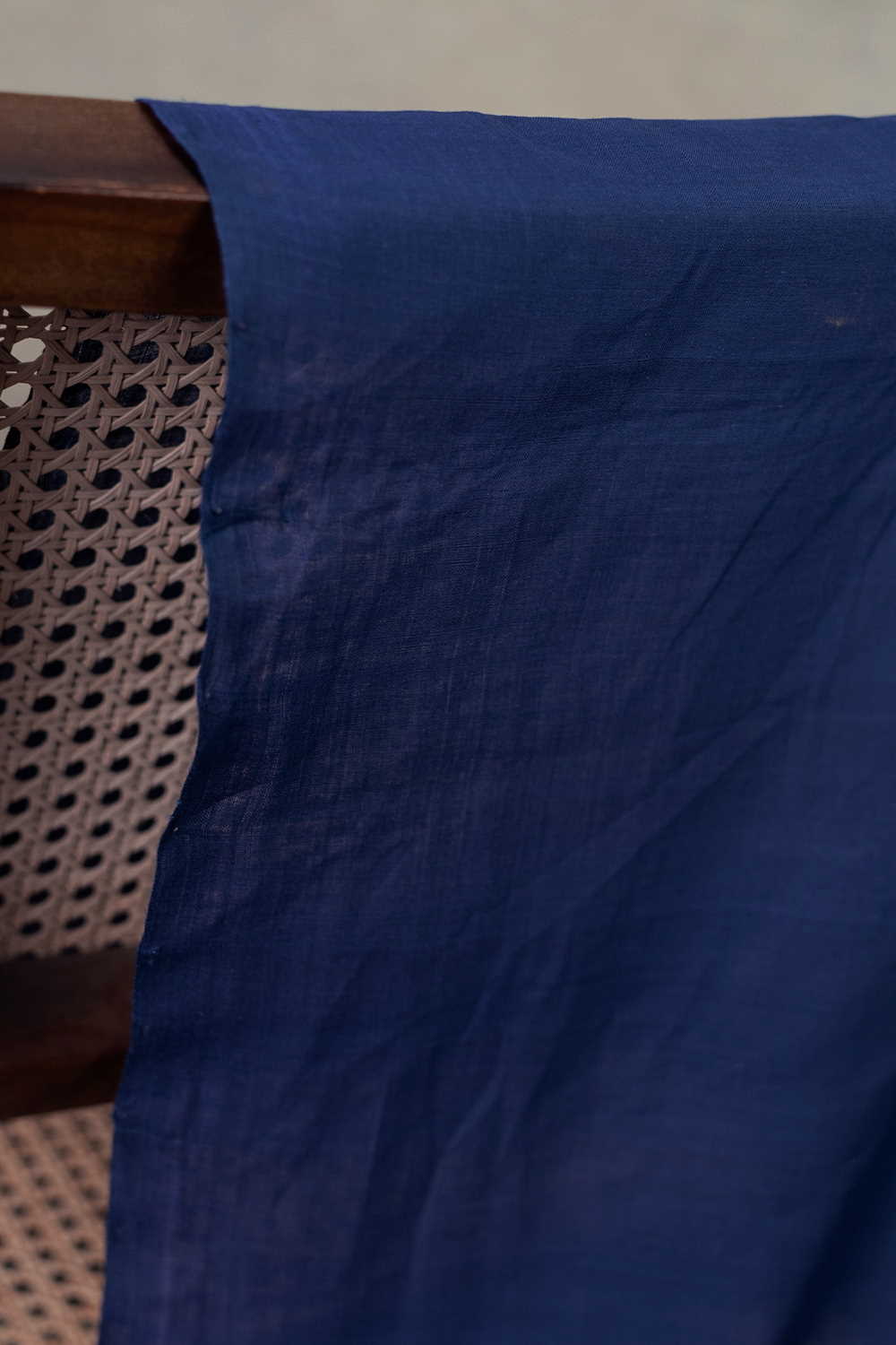 Dark Blue Mangalagiri Cotton Fabric