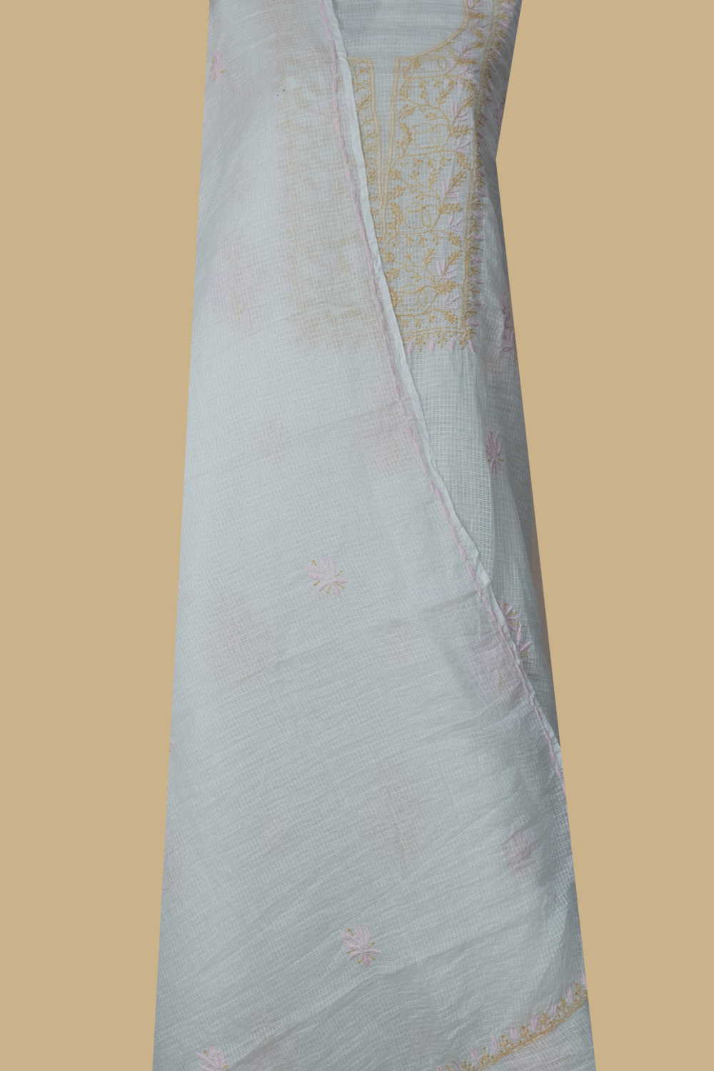 Daisy Chikankari Kota Cotton Top & Dupatta