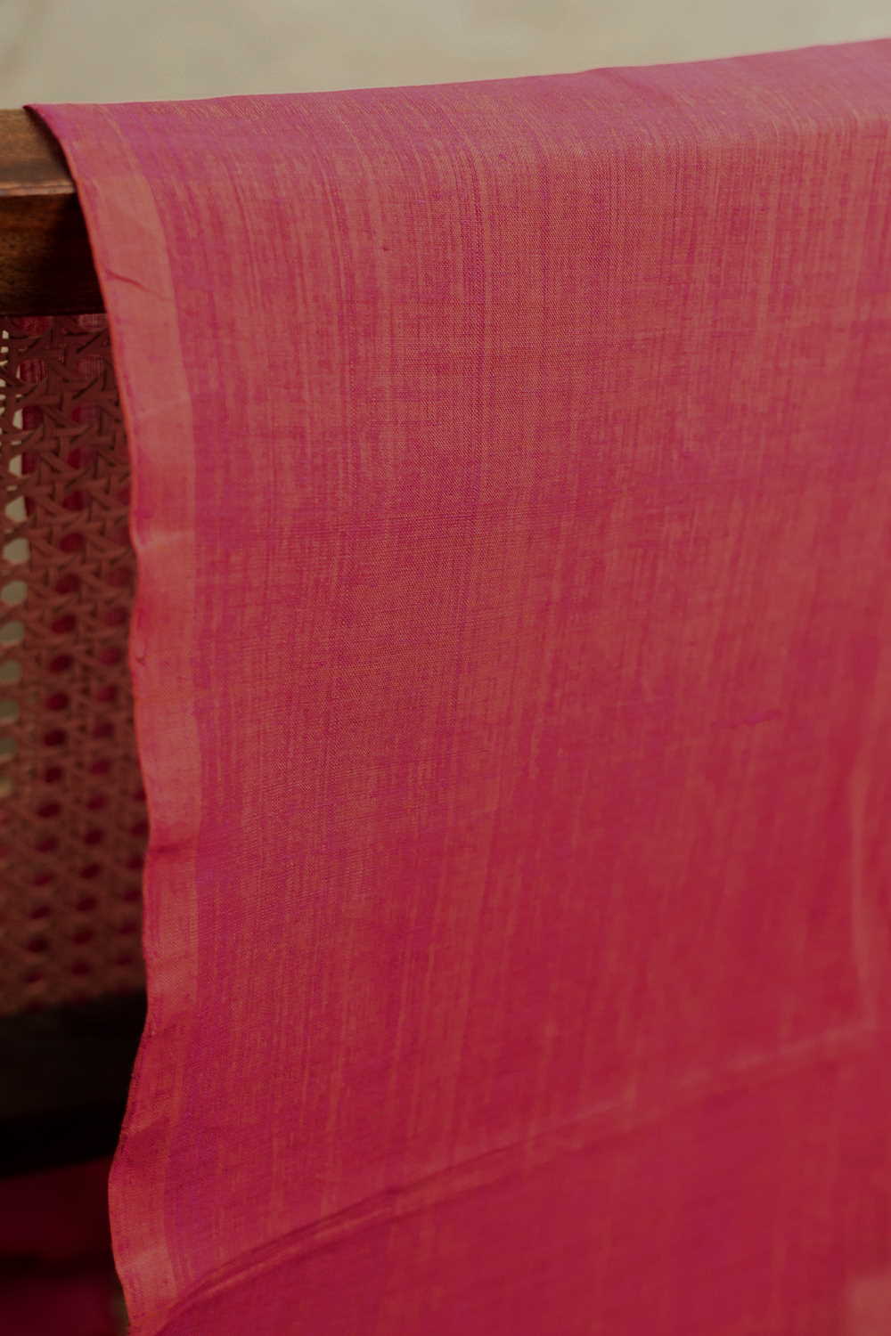 Dark Pink Mangalagiri Cotton Fabric
