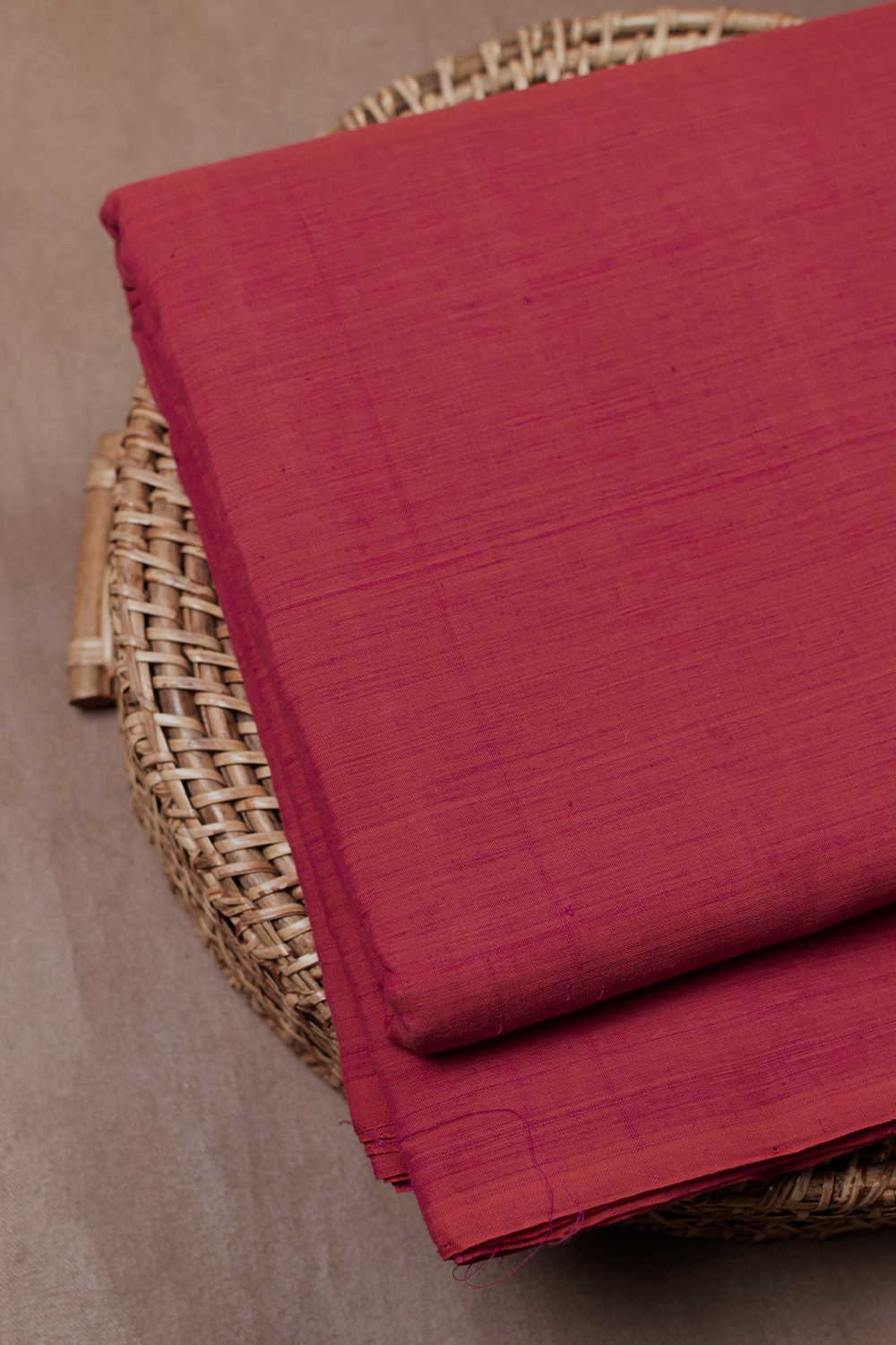 Dark Pink Mangalagiri Cotton Fabric