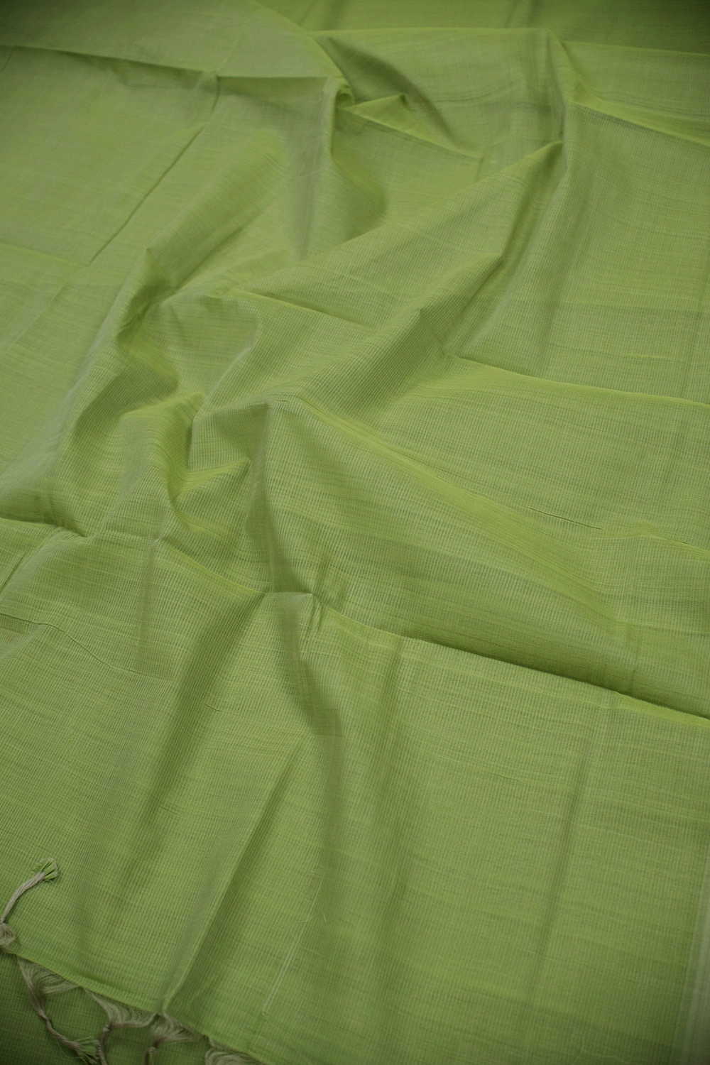 Apple Green Mangalagiri Cotton saree with Dabu Blouse