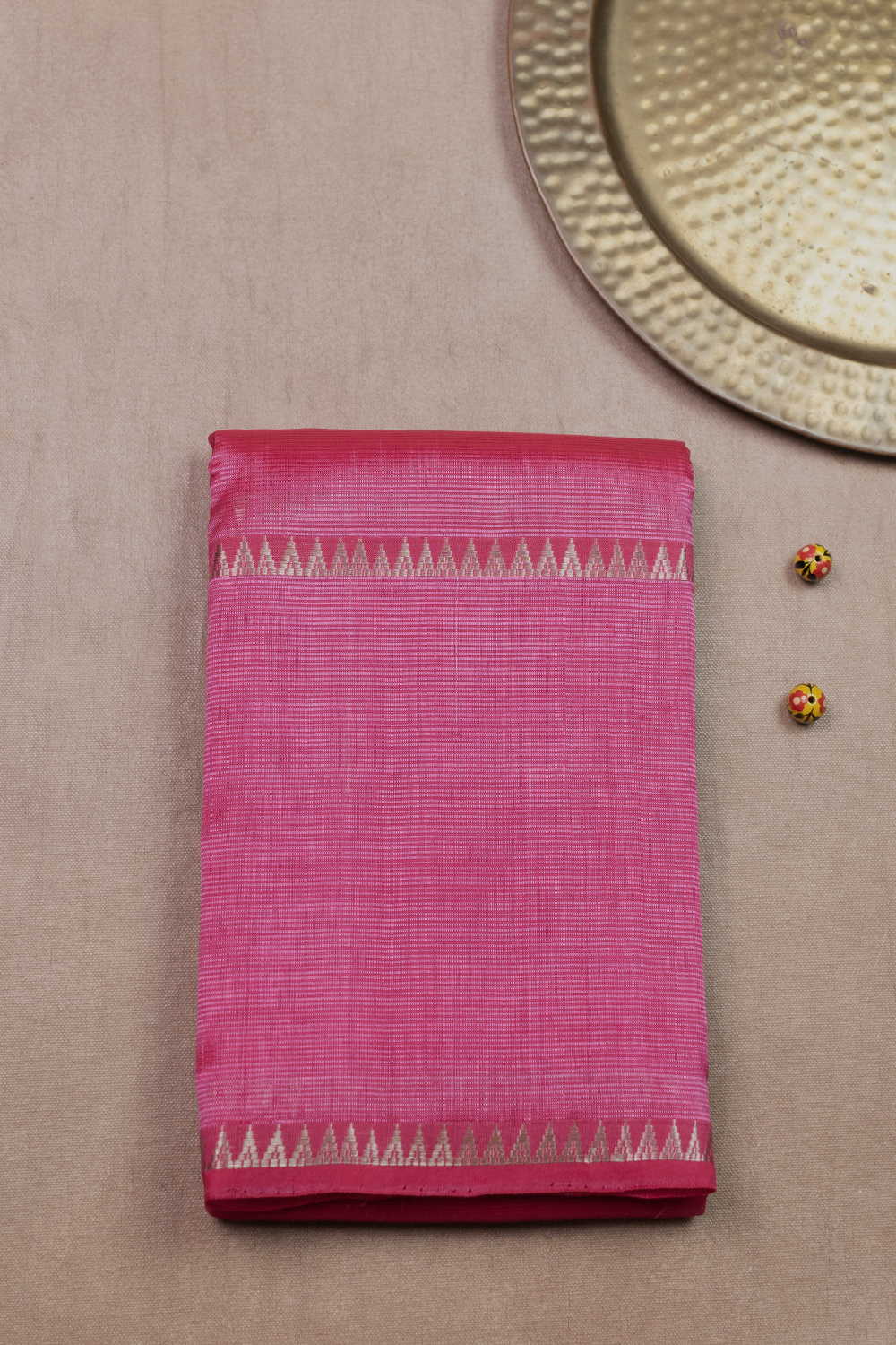 Barbie Pink Mangalagiri Silk Cotton saree