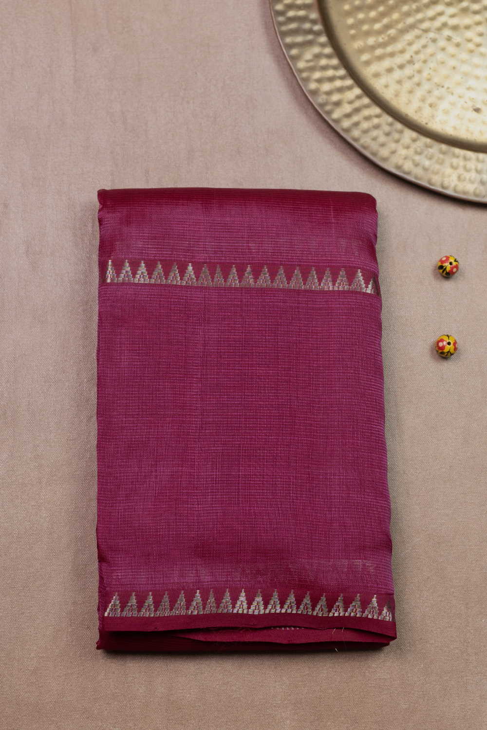 Boysenberry Purple Mangalagiri Silk Cotton saree