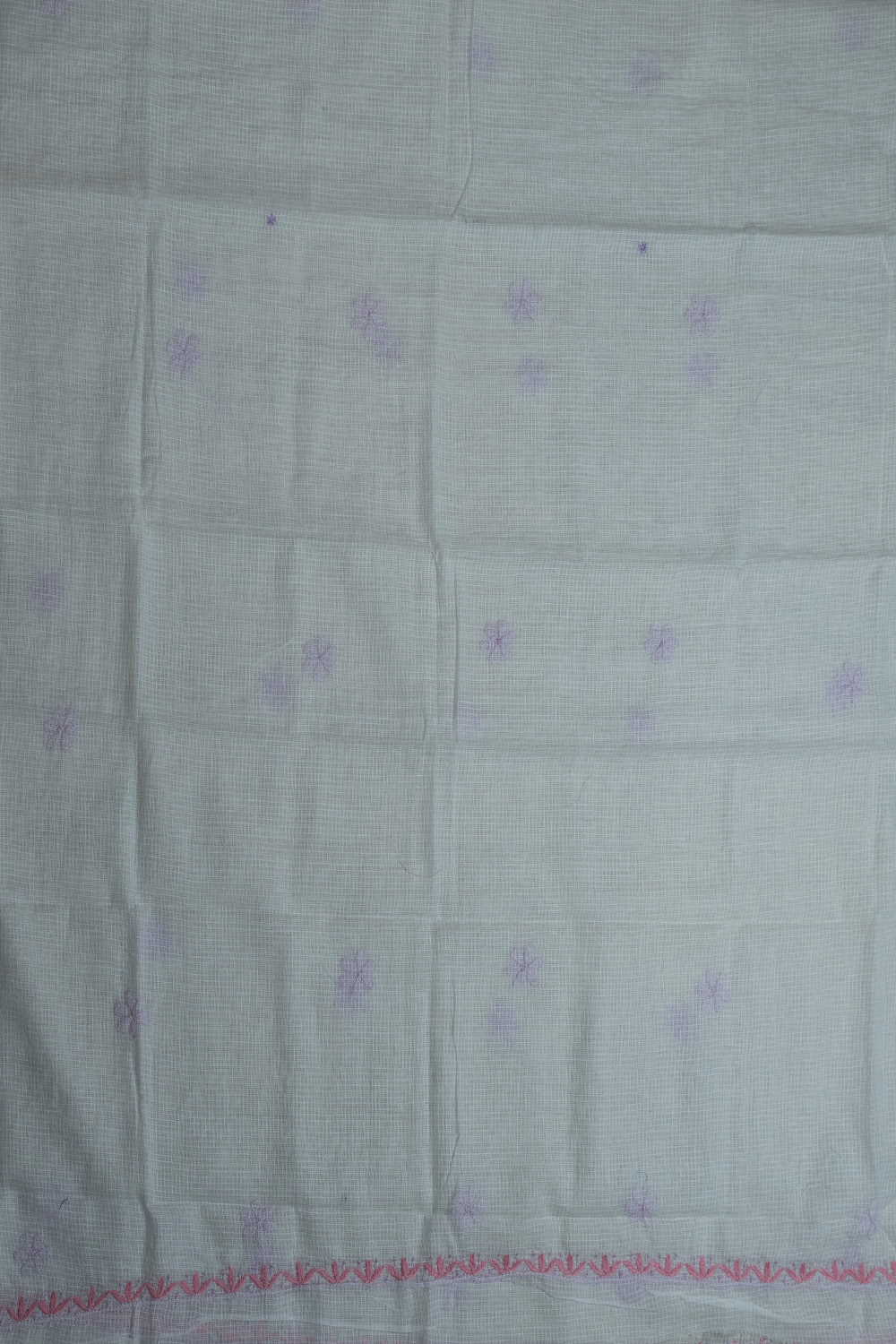 Coconut Cream Chikankari Kota Cotton Top & Dupatta
