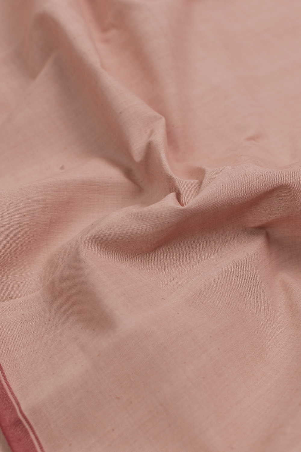 Plain Baby Peach Handspun Cotton Fabric