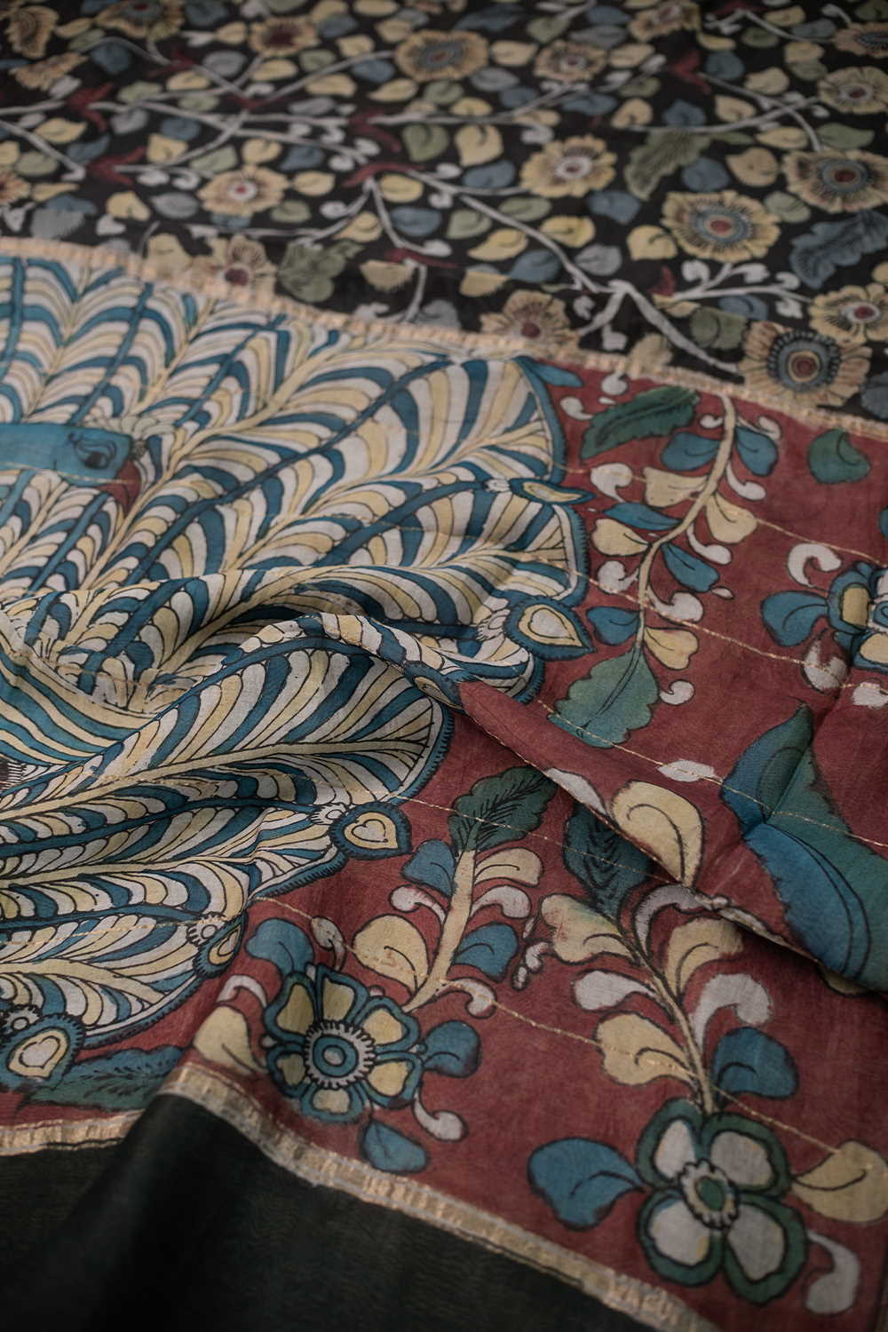 Painted Kalamkari srees - Matkatus